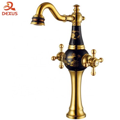 Dexus D-F017 Antique Bathroom Basin Mixer Chrome Finished Bathroom Basin Water Faucet