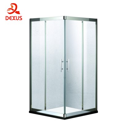 China High Quality Stainless Steel Frame Square Shape Glass Double Sliding Shower Enclosure DJ-1004